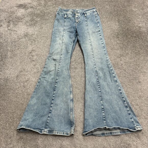 Free People Denim - Free People We The Free Jayde Flared Button Fly Denim Jeans Womens 29 High Rise